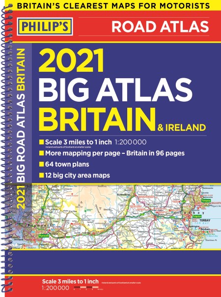 2021 Philip's Big Road Atlas Britain and Ireland