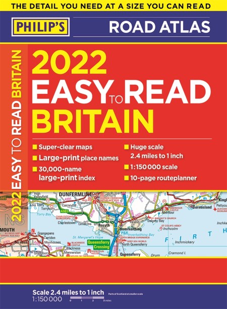 2022 Philip's Easy to Read Britain Road Atlas