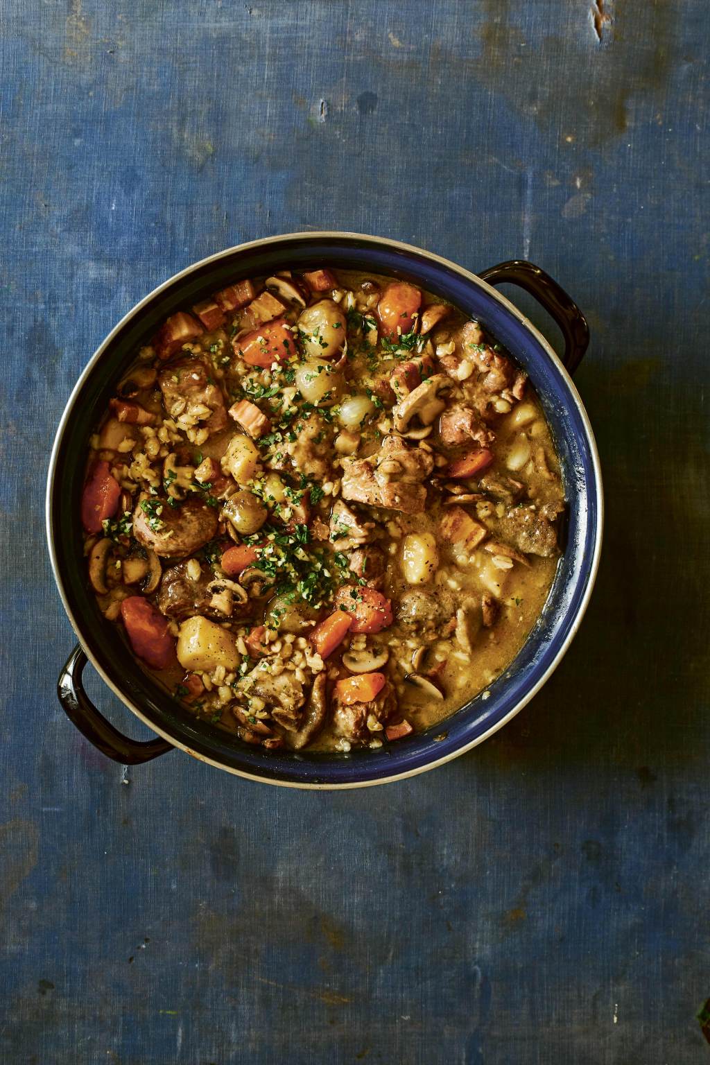 Lamb & pearl barley stew & fresh herb gremolata The home of non