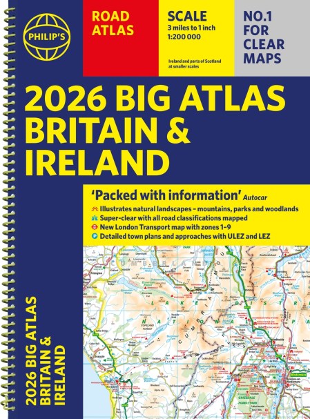 2026 Philip’s Big Road Atlas of Britain & Ireland