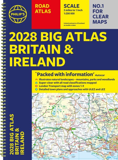 2028 Philip’s Big Road Atlas of Britain and Ireland